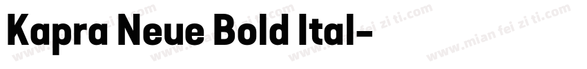 Kapra Neue Bold Ital字体转换